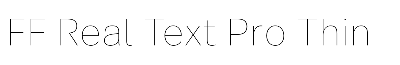 FF Real Text Pro Thin